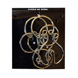 Puzzle brain twister din metal, Pentru copii si adolescenti, 10 cm, 476CUB-6