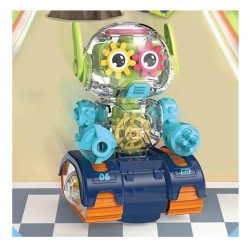 Robot Transparent Gear, Canta si lumineaza, Verde, 17133SX Robot Transparent Gear, Canta si lumineaza, Verde, 17133SX