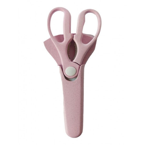 Foarfeca de Bucatarie cu Suport, Multifunctionala, Roz, 21 cm, S233