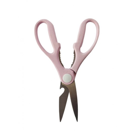 Foarfeca de Bucatarie cu Suport, Multifunctionala, Roz, 21 cm, S233