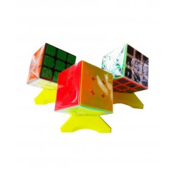 Set 10 Suporti universali pentru cuburi, toate marcile si dimensiunile Magic Cub, Galben, 432CUB-1 Set 10 Suporti universali pentru cuburi, toate marcile si dimensiunile Magic Cub, Galben, 432CUB-1