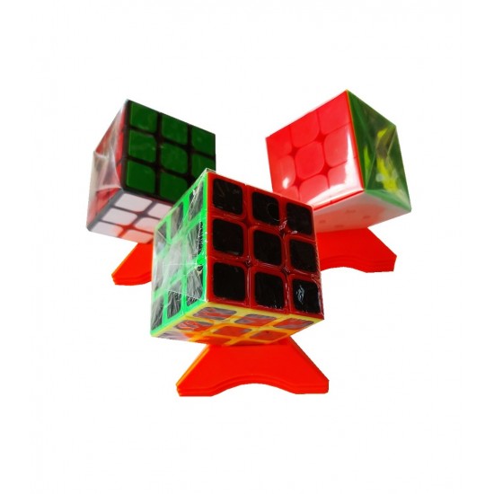 Set 10 Suporti universali pentru cuburi, toate marcile si dimensiunile Magic Cub, Portocaliu, 431CUB-1