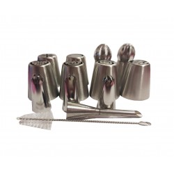 Set 12 duiuri ornat din inox, 5 cm, 138COF