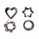 Set 12 forme decupatoare, Forme pentru biscuiti, Turta dulce, 5.5 cm, 307COF Set 12 forme decupatoare, Forme pentru biscuiti, Turta dulce, 5.5 cm, 307COF
