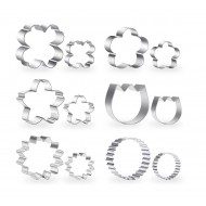 Set 12 forme decupatoare, pentru biscuiti, 5.5 cm, 381COF Set 12 forme decupatoare, pentru biscuiti, 5.5 cm, 381COF