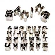 Set 26 forme decupatoare, pentru biscuiti, Litere, Abecedar, 3 cm, 379COF Set 26 forme decupatoare, pentru biscuiti, Litere, Abecedar, 3 cm, 379COF