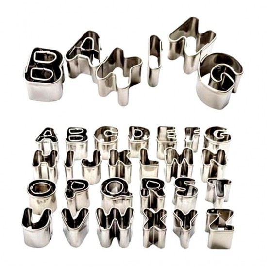 Set 26 forme decupatoare, pentru biscuiti, Litere, Abecedar, 3 cm, 379COF Set 26 forme decupatoare, pentru biscuiti, Litere, Abecedar, 3 cm, 379COF