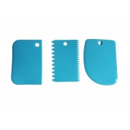 Set 3 Spatule flexibile pentru Ornare torturi, Albastru, 11 cm, 323COF-1 Set 3 Spatule flexibile pentru Ornare torturi, Albastru, 11 cm, 323COF-1