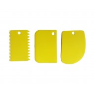 Set 3 Spatule flexibile pentru Ornare torturi, Galben, 11 cm, 323COF-3 Set 3 Spatule flexibile pentru Ornare torturi, Galben, 11 cm, 323COF-3