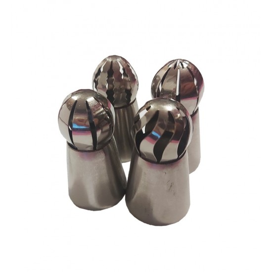 Set 4 duiuri ornat din inox, Russia, 5.5 cm, 136COF