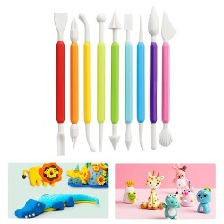 Set 9 Instrumente de modelat pentru cofetarie, Multicolor, 17 cm, 369COF