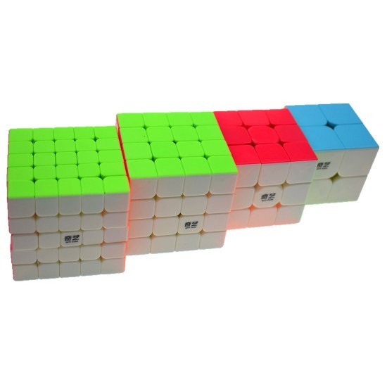 Set Cub Magic QiYi 4 In 1 stickerless profesional , 173CUB-1