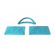 Set de 3 sabloane pentru decorare torturi, Turcoaz, 11 cm, 364COF Set de 3 sabloane pentru decorare torturi, Turcoaz, 11 cm, 364COF
