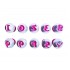 Set decupatoare Cifre cu ejector, 10 de piese, pentru cofetarie si patiserie, Roz, 286COF