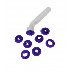 Set decupatoare Fondant, 9  piese, pentru cofetarie si patiserie, Mov, 368COF