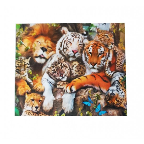 Set pictura cu diamante 5D, Model Animale salbatice, 50 cm, 174918C-9
