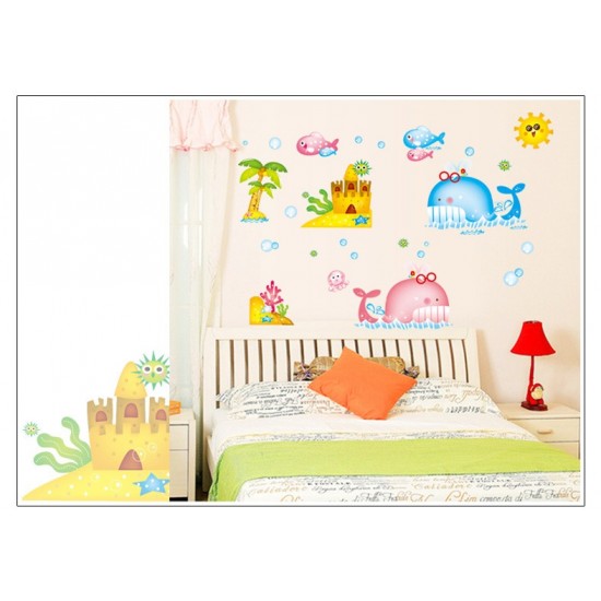 Sticker decorativ, Animale marine, 130 cm, 786STK Sticker decorativ, Animale marine, 130 cm, 786STK