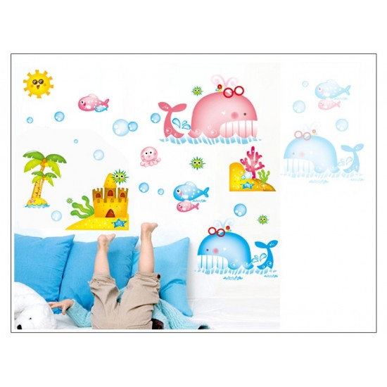 Sticker decorativ, Animale marine, 130 cm, 786STK Sticker decorativ, Animale marine, 130 cm, 786STK