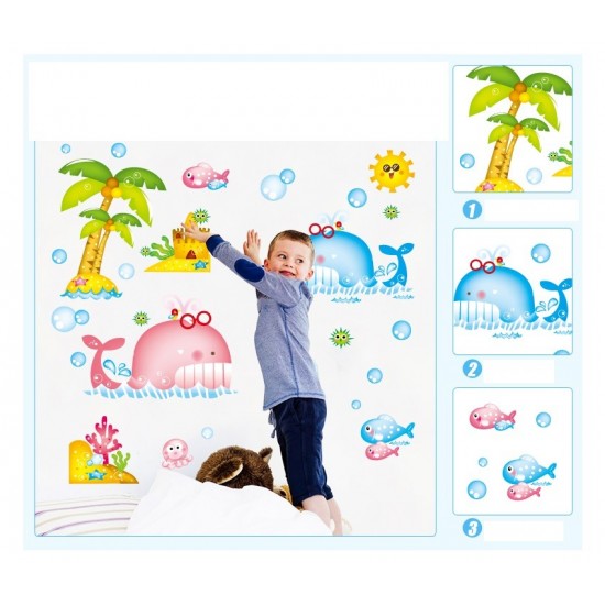 Sticker decorativ, Animale marine, 130 cm, 786STK Sticker decorativ, Animale marine, 130 cm, 786STK