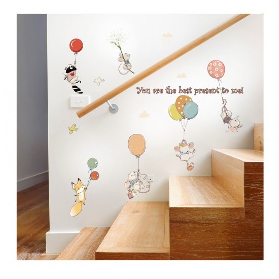 Sticker decorativ, Animalute, Baloane, 100 cm, 727STK
