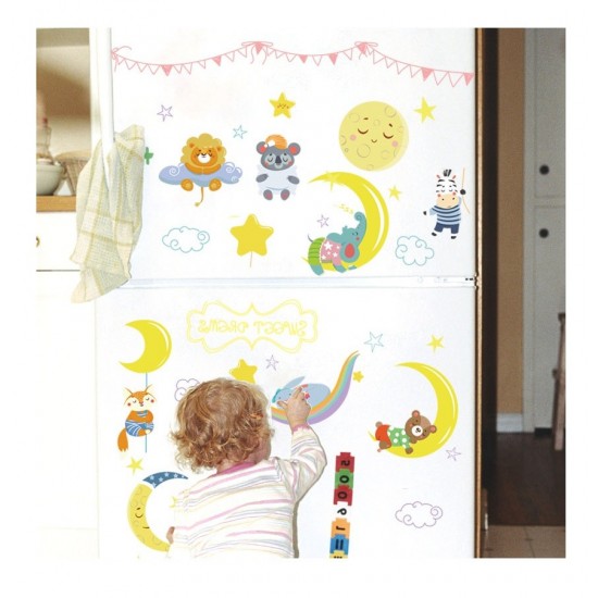 Sticker decorativ, Animalute, Sweet dreams, 79 cm, 725STK
