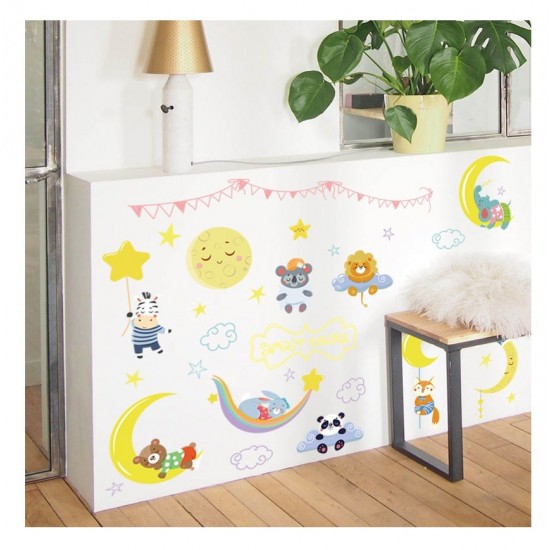Sticker decorativ, Animalute, Sweet dreams, 79 cm, 725STK