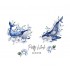 Sticker decorativ, Balene, 115 cm, 748STK