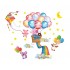 Sticker decorativ, Baloane, Happy balloon, 85 cm, 714STK