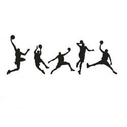Sticker decorativ, Baschetbalisti, 126 cm, 811STK