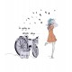 Sticker decorativ, Bicicleta, Better days, 95 cm, 708STK