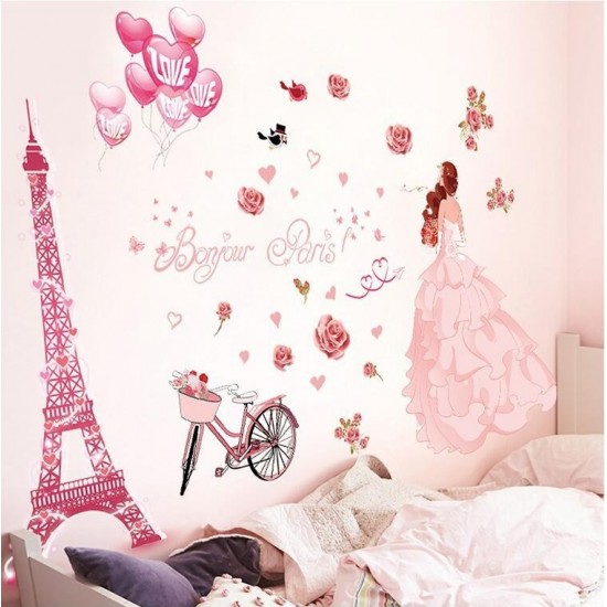 Sticker decorativ, Bonjour Paris, 130 cm, 782STK Sticker decorativ, Bonjour Paris, 130 cm, 782STK