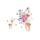 Sticker decorativ, Caprioare, Flori, 95 cm, 788STK Sticker decorativ, Caprioare, Flori, 95 cm, 788STK