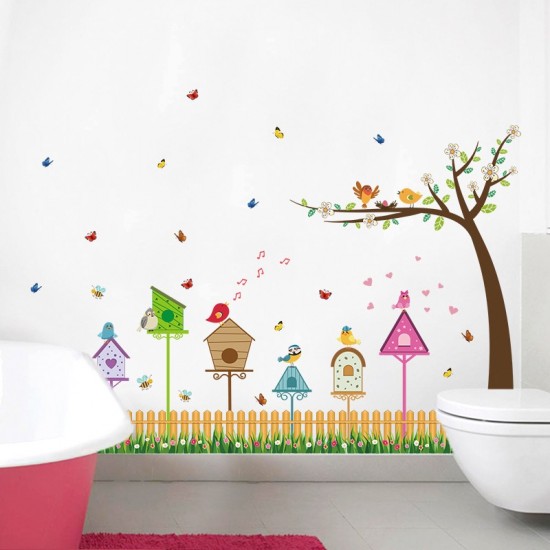 Sticker decorativ, Colivii cu pasari si fluturi, 85 cm, 752STK Sticker decorativ, Colivii cu pasari si fluturi, 85 cm, 752STK