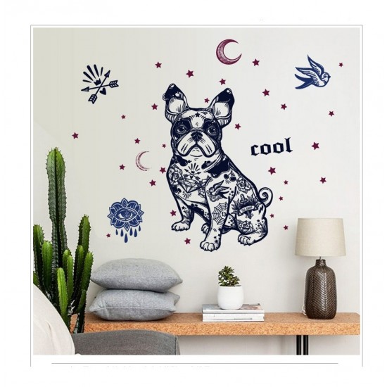 Sticker decorativ, Cool Dog, Old school, 77 cm, 726STK
