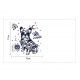 Sticker decorativ, Cool Dog, Old school, 77 cm, 726STK