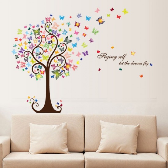 Sticker decorativ, Copacul cu fluturi, 130 cm, 799STK Sticker decorativ, Copacul cu fluturi, 130 cm, 799STK