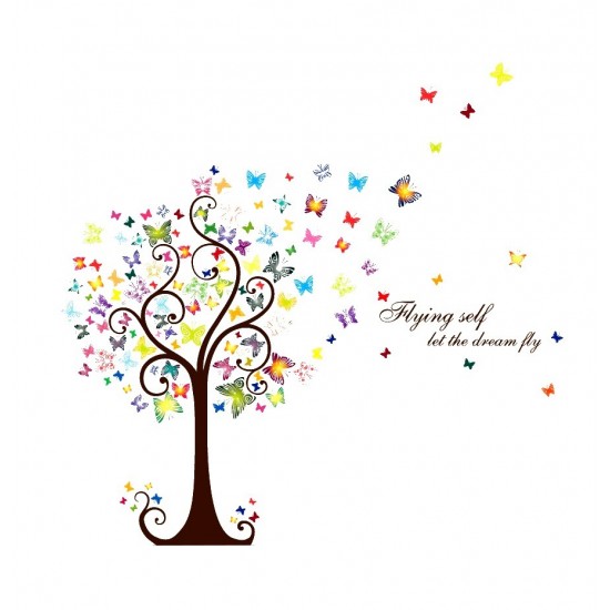 Sticker decorativ, Copacul cu fluturi, 130 cm, 799STK Sticker decorativ, Copacul cu fluturi, 130 cm, 799STK