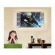 Sticker decorativ, Fereastra 3D, Anime, 85 cm, 1002STK
