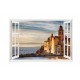 Sticker decorativ, Fereastra 3D, Camogli liguria, 85 cm, 671STK