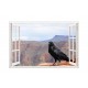 Sticker decorativ, Fereastra 3D, Corb, 85 cm, 691STK