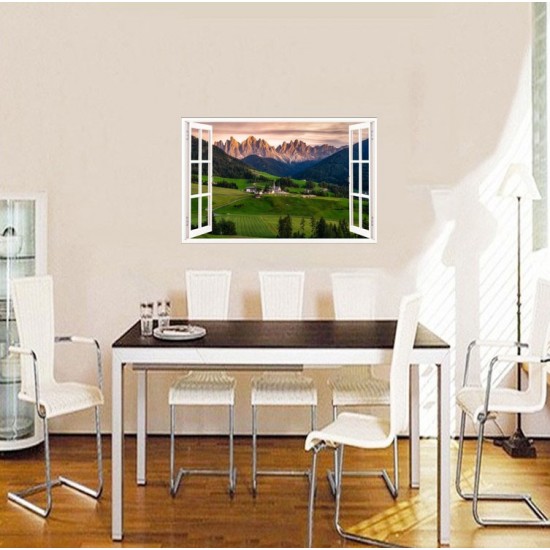 Sticker decorativ, Fereastra 3D, Dolomiti Italia, 85 cm, 676STK