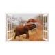 Sticker decorativ, Fereastra 3D, Elefant, 85 cm, 614STK