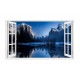 Sticker decorativ, Fereastra 3D, Lac, 85 cm, 538STK