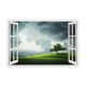 Sticker decorativ, Fereastra 3D, Nor, 85 cm, 532STK