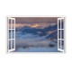 Sticker decorativ, Fereastra 3D, Peisaj de Munte, 85 cm, 602STK