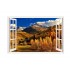 Sticker decorativ, Fereastra 3D, Peisaj de munte, 85 cm, 581STK