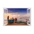 Sticker decorativ, Fereastra 3D, Pescari, Vietnam, 85 cm, 587STK