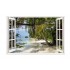 Sticker decorativ, Fereastra 3D, Plaja, Caraibe , 85 cm, 588STK