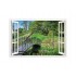 Sticker decorativ, Fereastra 3D, Pod, 85 cm, 639STK