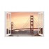 Sticker decorativ, Fereastra 3D, Podul Golden Gate, 85 cm, 641STK